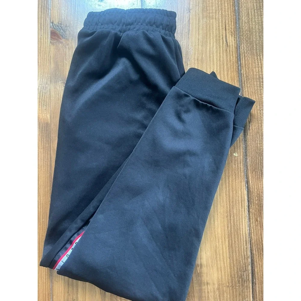 Jordan Air Mens Black Track Pants Side Stripe Joggers Jumpman Logo Small